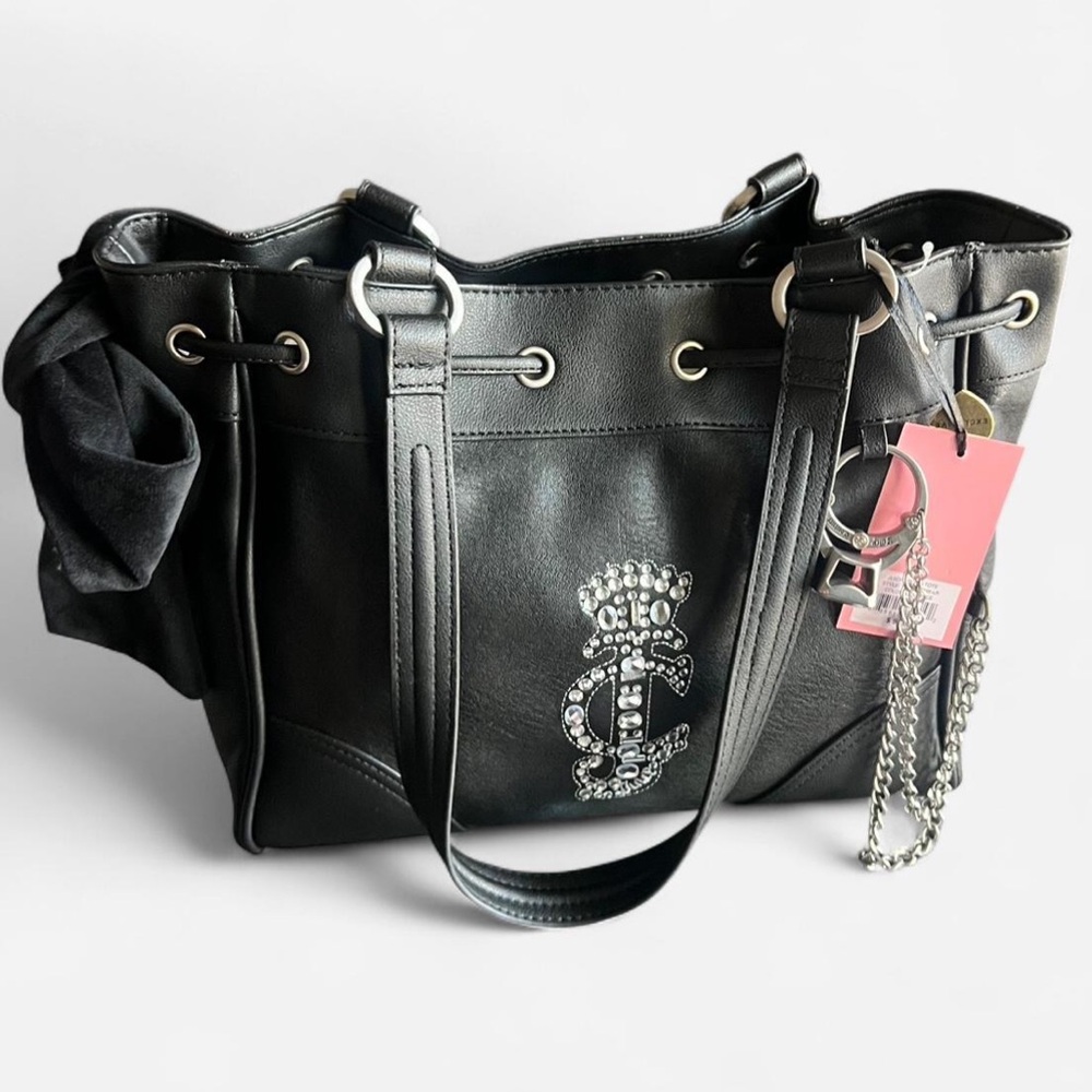 Juicy Couture Black Tote with Silver Accents